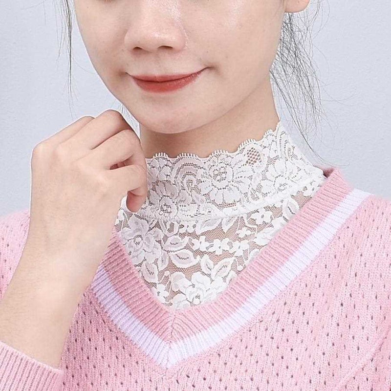 False Collar Women'S All-Match False Collar Shirt Collar With Sweater 2022 New Lace Base Inner Lace - Image 4