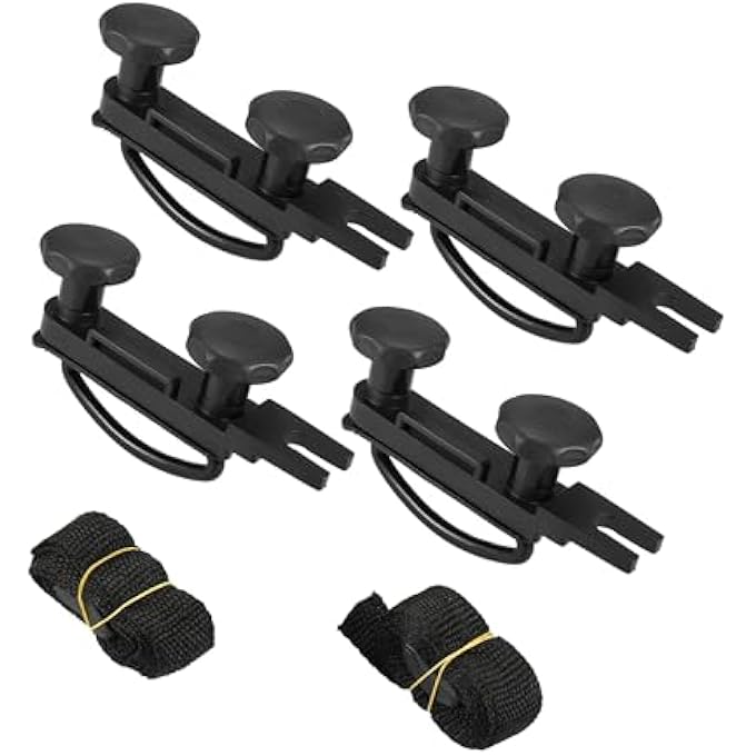 rayihni 4 PCS Universal Roof Box U Bolt Clamps Rooftop Cargo Carrier Rack Bolts 83mm Internal Width W/ 8 Lock Nuts and 2 Straps Cargo Carrier Mounting Fitting Iron Bolts Car Parts - Image 1