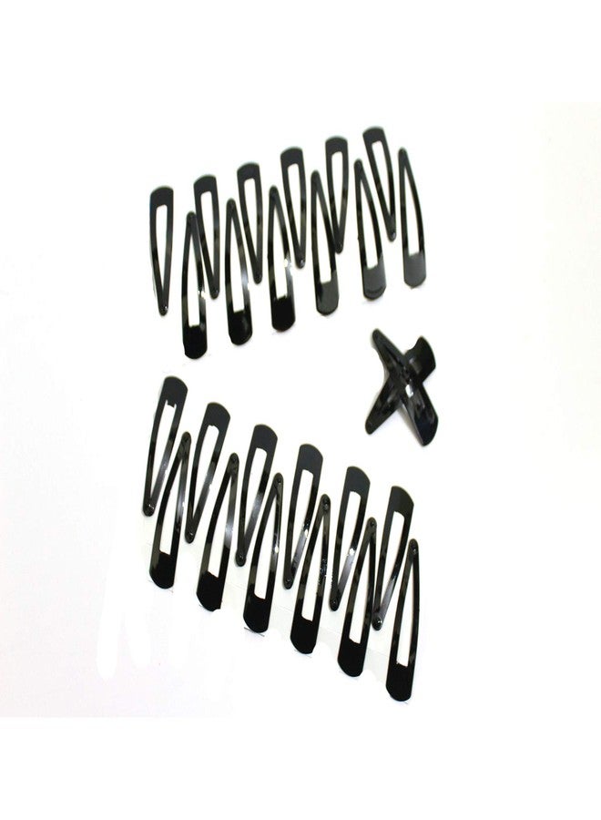 Kalaneet Metal Tik-Tak Hair Clips Black (24 pair,Size 5cms) - Image 2