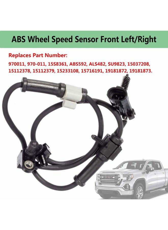 LIYYOO 19181873 ABS Wheel Speed Sensor Front Left/Right,Fit for Chevrolet Silverado Express Suburban Tahoe GMC Savanna Sierra Yukon XL Cadillac Escalade Replaces 15112379,ALS482,5S8361,970011 - Image 2