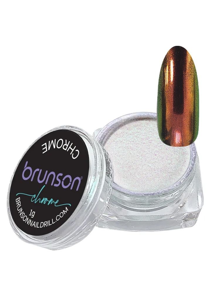 brunson Chrome Nail Powder Mirror Nail Powder, Metallic Nail Powder Holographic Mirror Effect Nail Art Decoration Manicure Pigment GH385s