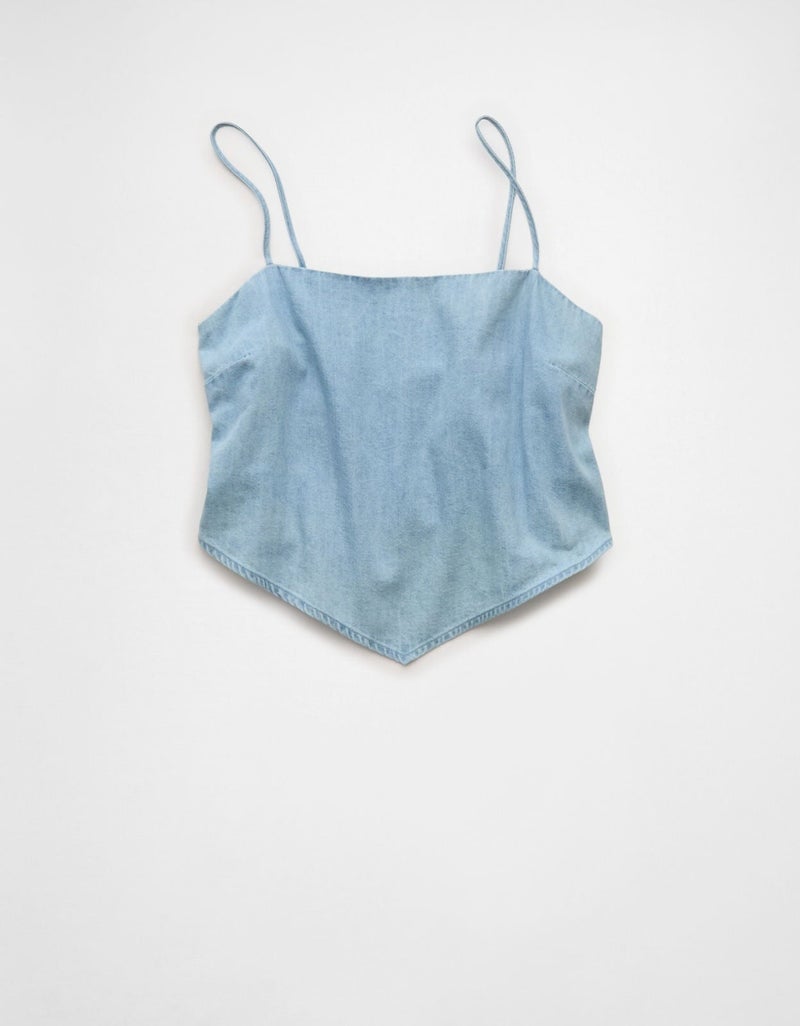 American Eagle AE Denim Bandana Top - Image 5
