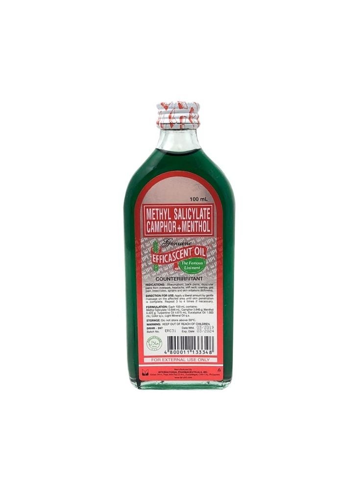 جينيون زيت إيفكاسنت الأصلي – بخلاصة المنثول والكافور لتسكين الآلام (١٠٠ مليلتر)