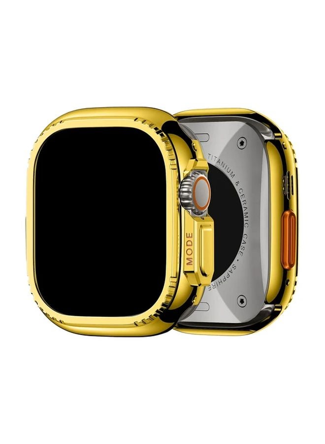 Golden 49mm Rugged Metal Case Compatible for iWatch Ultra 3 2 Ultra Series 11 10 9 8 6 5 4 SE 2 - Image 1