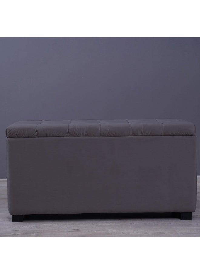Pan Home Emirates Gigastorage Bench-Velvet~Grey  - Image 1