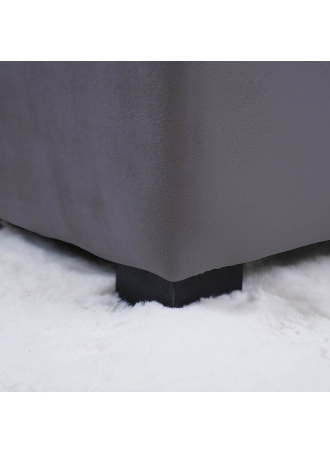 Pan Home Emirates Gigastorage Bench-Velvet~Grey  - Image 4