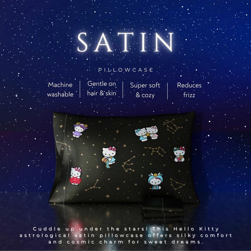 Franco Hello Kitty Astrology Beauty Silky Satin Standard Pillowcase Cover 20x30 for Hair and Skin  (Officially Licensed Product) - Image 2