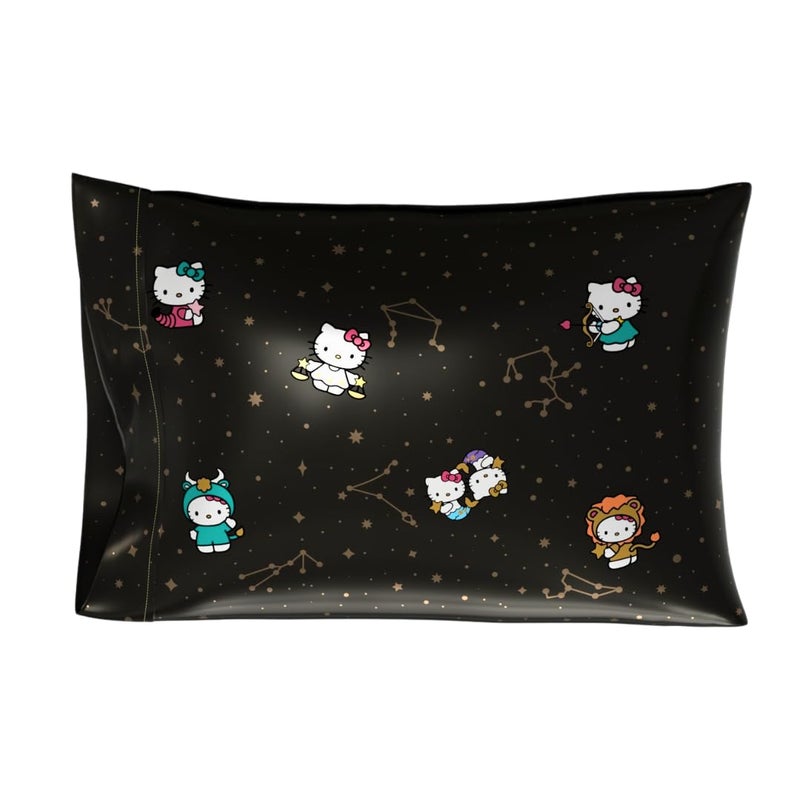 Franco Hello Kitty Astrology Beauty Silky Satin Standard Pillowcase Cover 20x30 for Hair and Skin  (Officially Licensed Product) - Image 1