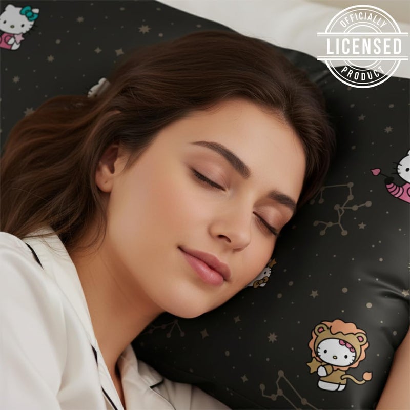 Franco Hello Kitty Astrology Beauty Silky Satin Standard Pillowcase Cover 20x30 for Hair and Skin  (Officially Licensed Product) - Image 3