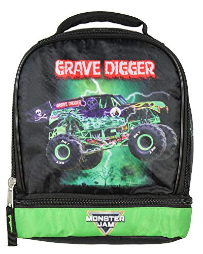 INTIMO Monster Jam Grave Digger Monster Truck Dual Compartment Lunch Bag Luch Box - Image 2