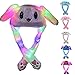 ZCINT Rabbit Bunny Hat Ear Moving Jumping Funny Plush Cap for Kids Adults Christmas Cosplay Party Cute Animal Hatswhite - Image 2