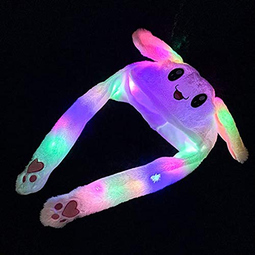 ZCINT Rabbit Bunny Hat Ear Moving Jumping Funny Plush Cap for Kids Adults Christmas Cosplay Party Cute Animal Hatswhite - Image 5