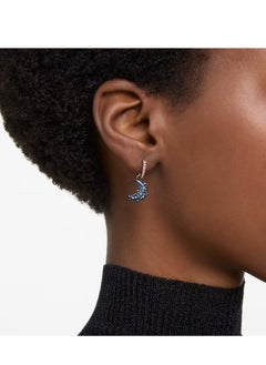 Generic Pearl Pave Crystals Moon Luna Drop Earrings  - Image 4