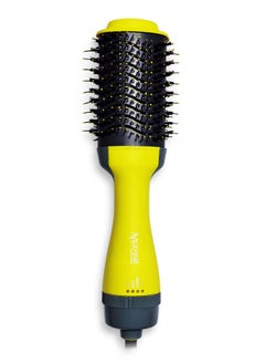 MoeHair Hair Dryer Hot Air Brush Styler MO-82 for women and girls, Volumizer Hair Straightener Curler Comb Roller One Step Electric Ion Blow Dryer Brush , elegant design for easy use at home or as a hairdresser. Fast performance for styling fine and curly hair.  - Image 1