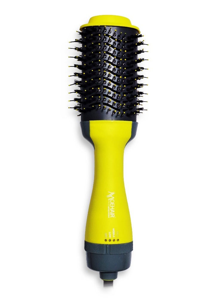MoeHair Hair Dryer Hot Air Brush Styler MO-82 for women and girls, Volumizer Hair Straightener Curler Comb Roller One Step Electric Ion Blow Dryer Brush , elegant design for easy use at home or as a hairdresser. Fast performance for styling fine and curly hair.  - Image 1