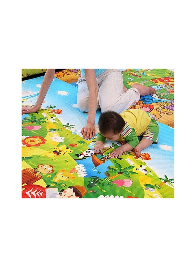 DeloPik Kid Baby Play Mat Floor Activity Happy Farm Rug Child Crawling Carpet (150 * 180 CM) - Image 3