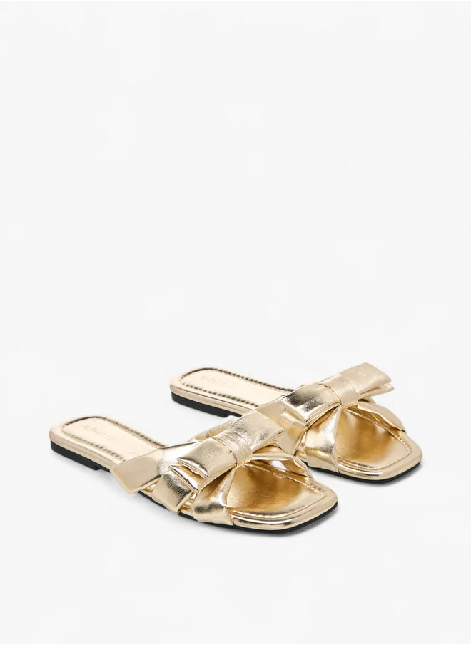 Celeste Women's Bow Detail Slip-On Sandals