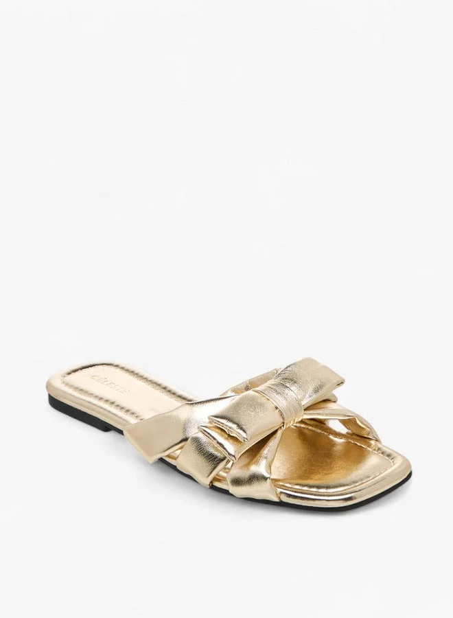 Celeste Women's Bow Detail Slip-On Sandals