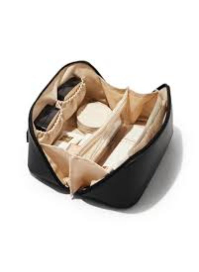 A stylish black makeup organizer bag, ideal for storing cosmetics and accessories neatly and safely. - Image 2