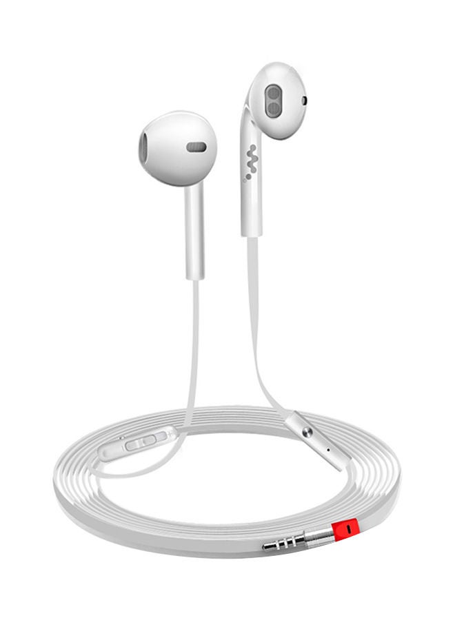NIBEMINENT Wired In-Ear Headphones With Mic White - Image 1