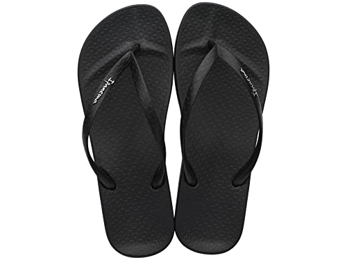 Ipanema Ana Tan Collection Flip Flops for Women, Cute Comfortable Brazilian Beach Sandals, Black on Black, Size 9 - Image 1