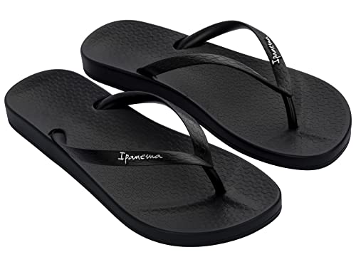 Ipanema Ana Tan Collection Flip Flops for Women, Cute Comfortable Brazilian Beach Sandals, Black on Black, Size 9 - Image 2