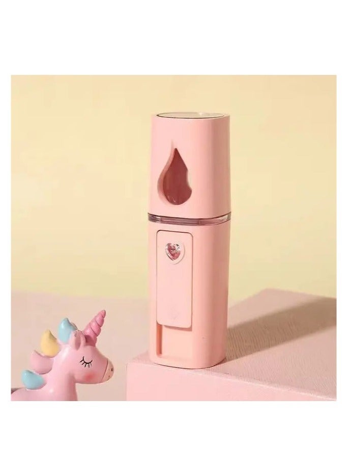 Nino Portable Rechargeable Handheld Face Mist Spray Pink  - Image 2