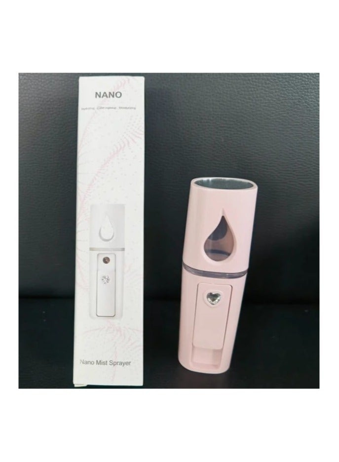Nino Portable Rechargeable Handheld Face Mist Spray Pink  - Image 1