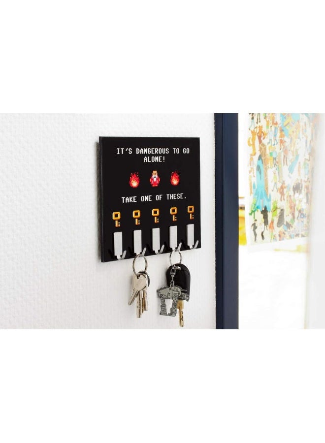 getDigital Dangerous to Go Alone Key Rack  Geeky Home and Office Decor WallMounted Key Holder with 5 Metal Hooks  21 x 16 cm - Image 5