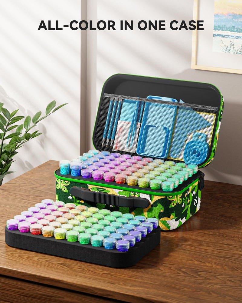 ARTDOT 120 Slots Storage Container for Diamond Art Kits for Adults,Portable Diamond Painting Storage Box with Accessories and Tools - Image 2