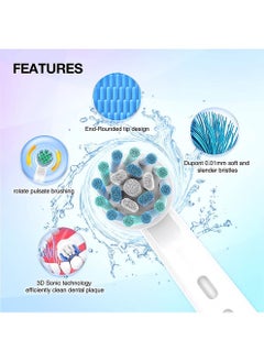 HURKEYE 16pcs Replacement Toothbrush Heads Compatible with Oral B Braun, Electric Toothbrush Heads Soft Precision Clean Brush Heads Refill for 7000/Pro 1000/9600/ 5000/8000  - Image 4
