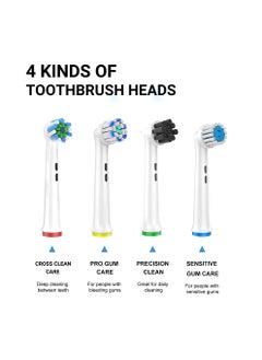 HURKEYE 16pcs Replacement Toothbrush Heads Compatible with Oral B Braun, Electric Toothbrush Heads Soft Precision Clean Brush Heads Refill for 7000/Pro 1000/9600/ 5000/8000  - Image 3
