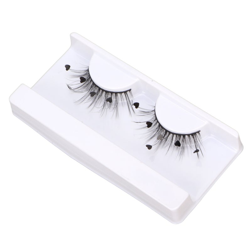 7D False Eyelashes Fluffy Wispy Love Shape Sequin Flutter Fake Eyelashes for Christmas A13 - Image 2