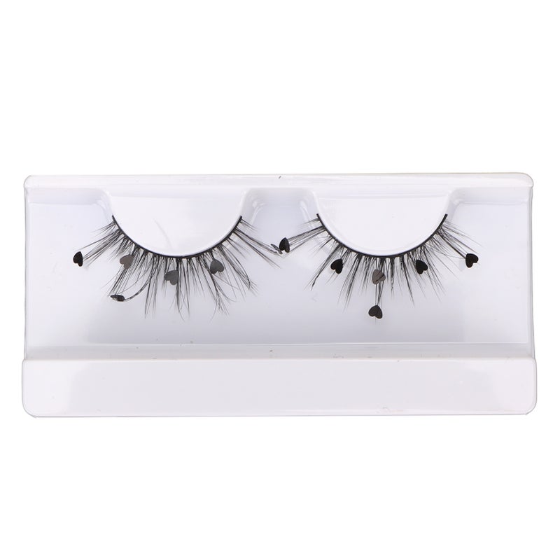 7D False Eyelashes Fluffy Wispy Love Shape Sequin Flutter Fake Eyelashes for Christmas A13 - Image 1