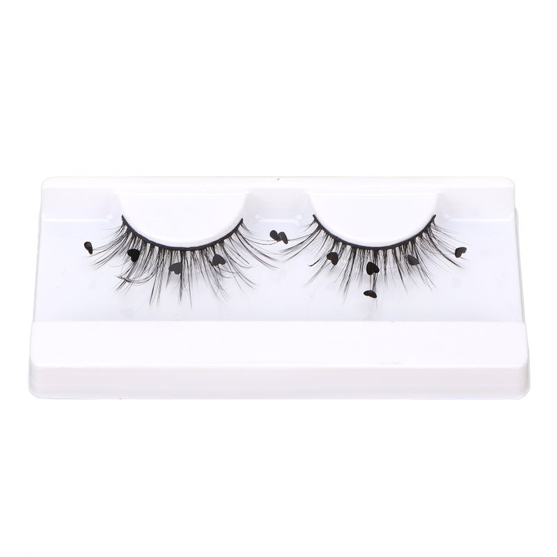 7D False Eyelashes Fluffy Wispy Love Shape Sequin Flutter Fake Eyelashes for Christmas A13 - Image 4