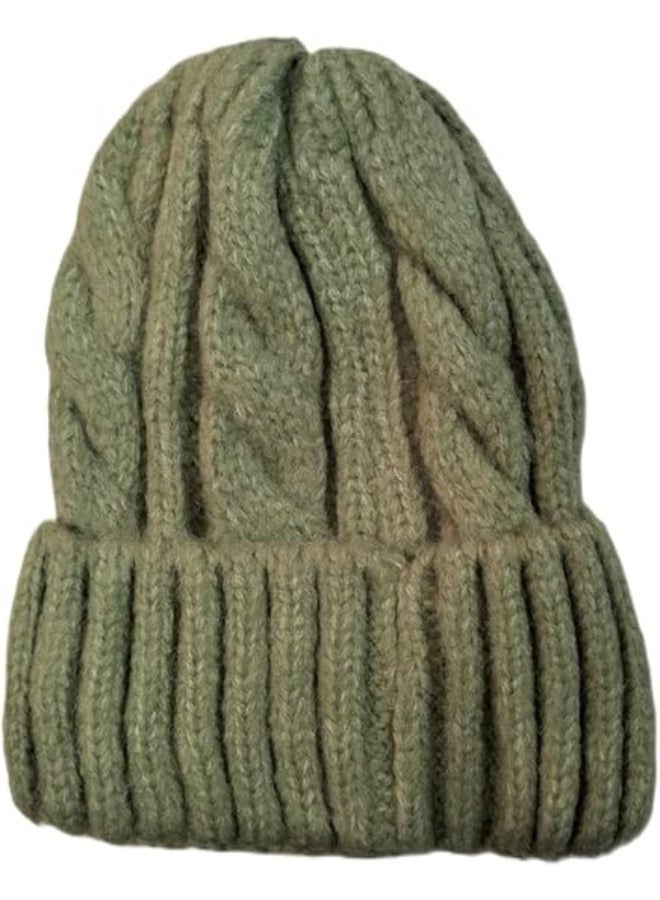 light Olive Ice Cap With Textured Design