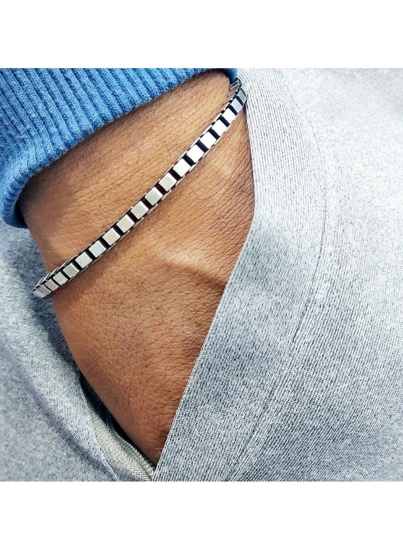 faddyat 925 Sterling Silver Men's Bracelet: Reflect Your Personality and Enhance Your Style