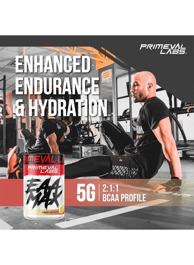 Primeval Labs EAA Max, BCAA Perfect Amino Acid Powder - Pre or Post Workout Muscle Recovery - BCAAs, EAAs, Electrolytes, Supports Hydration & Performance, Keto Friendly, Tropical Lemonade 30 Servings - Image 3