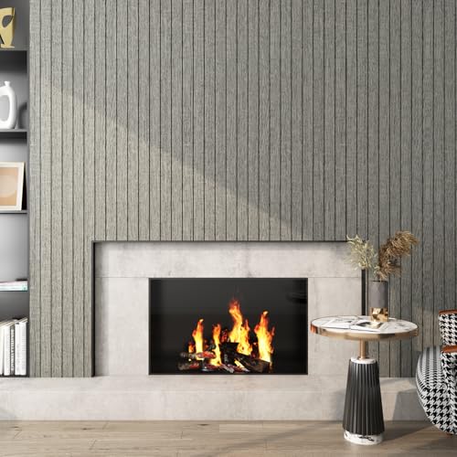 Decotalk Wood Panels for Wall Grey Wood Slat Wall Paneling 2ft x 7.2ft Paneling Sheets for Walls Ceiling Stick on Panels Gray Woods Accent Walls Panel Peel and Stick Covering Panel Woods Veneer Hub - Image 5