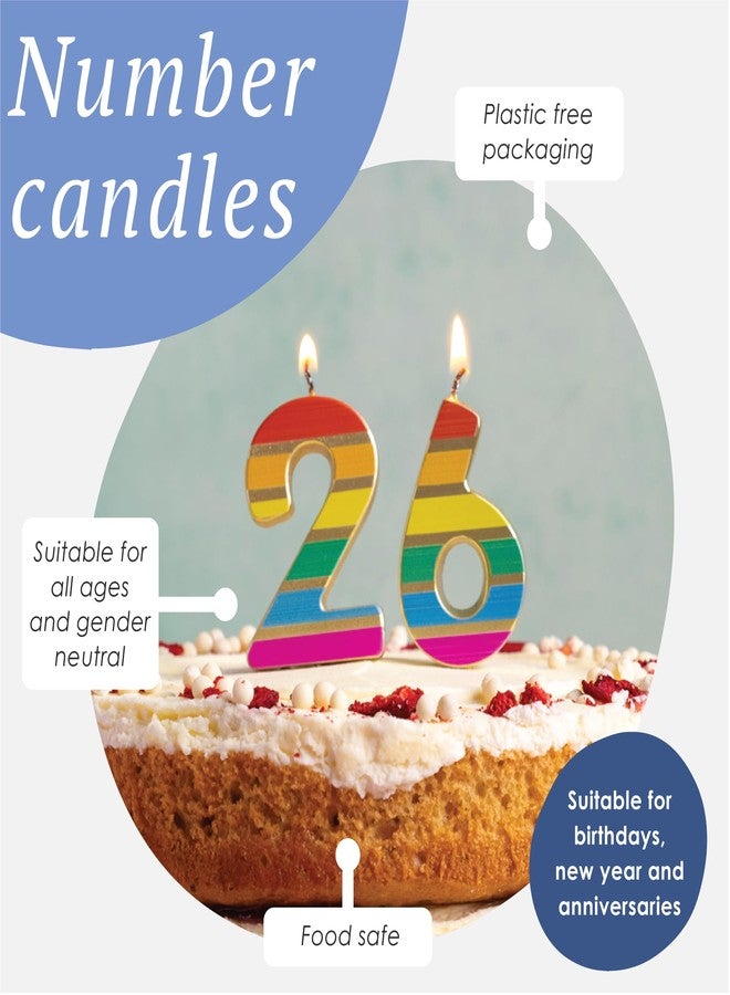 Talking Tables Number Five 5th Birthday Candle for Cakes Rainbow Numeral 5 Cake Topper Decoration Premium Quality Candles Anniversary - Image 3
