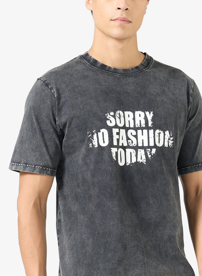 سفنتي فايف تيشيرت مطبوع بقصة عادية - Image 3