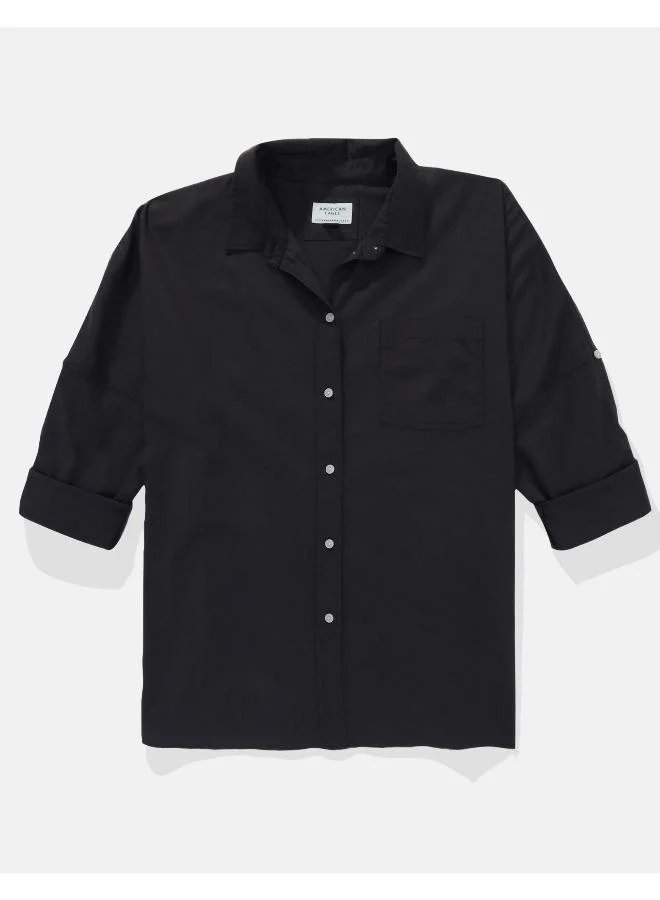 امريكان ايجل Pocket Detail Button Down Oversized Shirt
