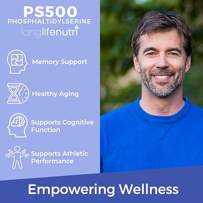 LongLifeNutri Phosphatidylserine Pure 500mg – 180 Vegetarian Pills, 3-Month Supply, Supplement for Strengthening Memory, Focus & Cognitive Function, Made in USA, Lab Tested, Non GMO - Image 4