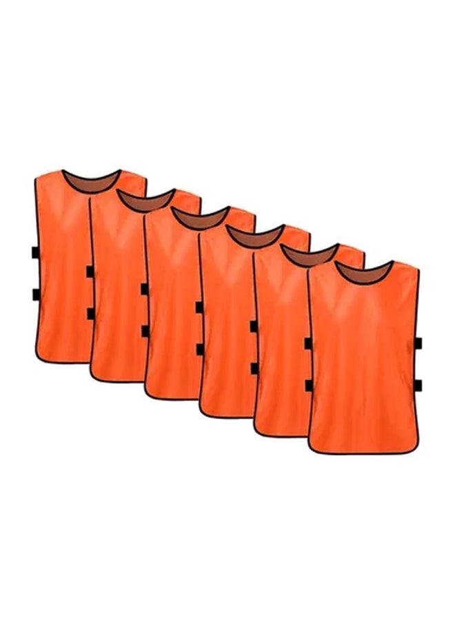 Rock Pow 6 PCS Adults Soccer Pinnies Quick Drying Football Jerseys Vest Scrimmage Practice Sports Vest Breathable Team Training Bibs  - Image 1