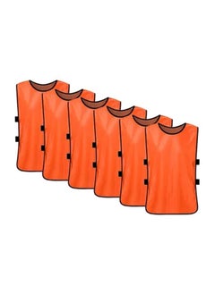 Rock Pow 6 PCS Adults Soccer Pinnies Quick Drying Football Jerseys Vest Scrimmage Practice Sports Vest Breathable Team Training Bibs  - Image 1