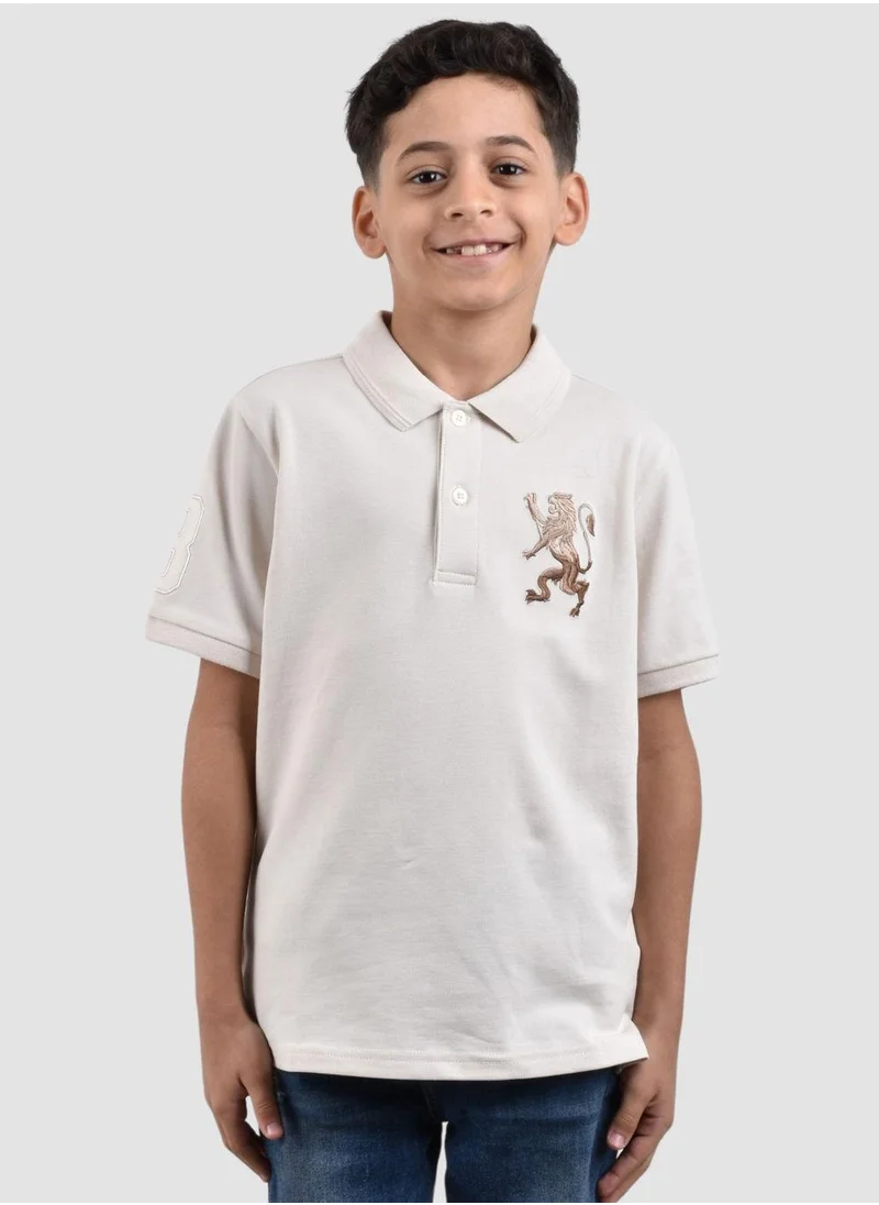 GIORDANO Junior Embroidery Short Sleeve Bold Polo