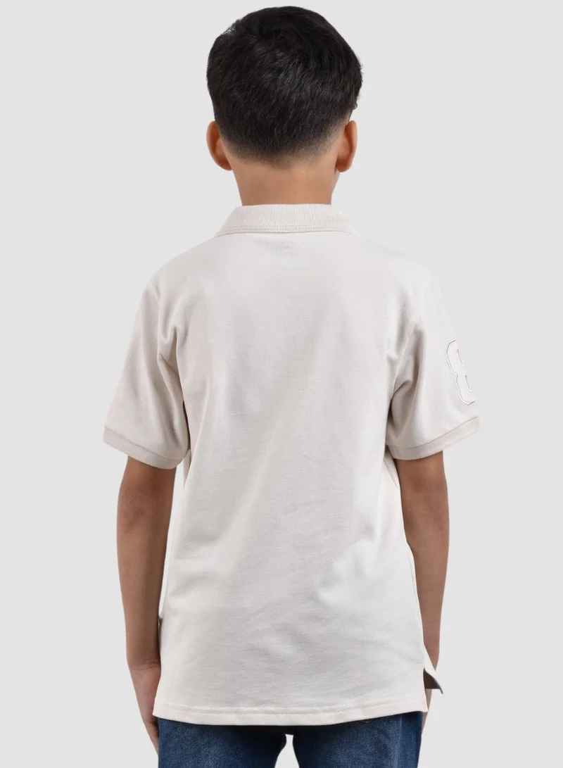 GIORDANO Junior Embroidery Short Sleeve Bold Polo