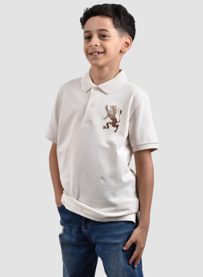 GIORDANO Junior Embroidery Short Sleeve Bold Polo  - Image 2