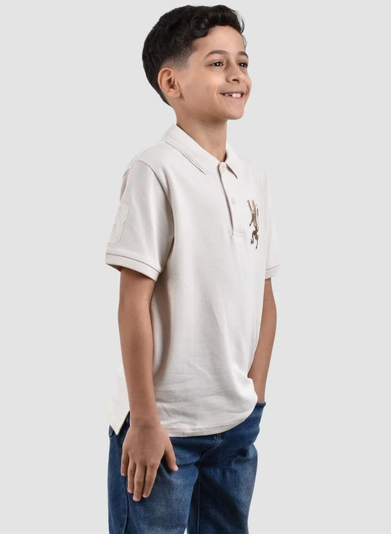 GIORDANO Junior Embroidery Short Sleeve Bold Polo