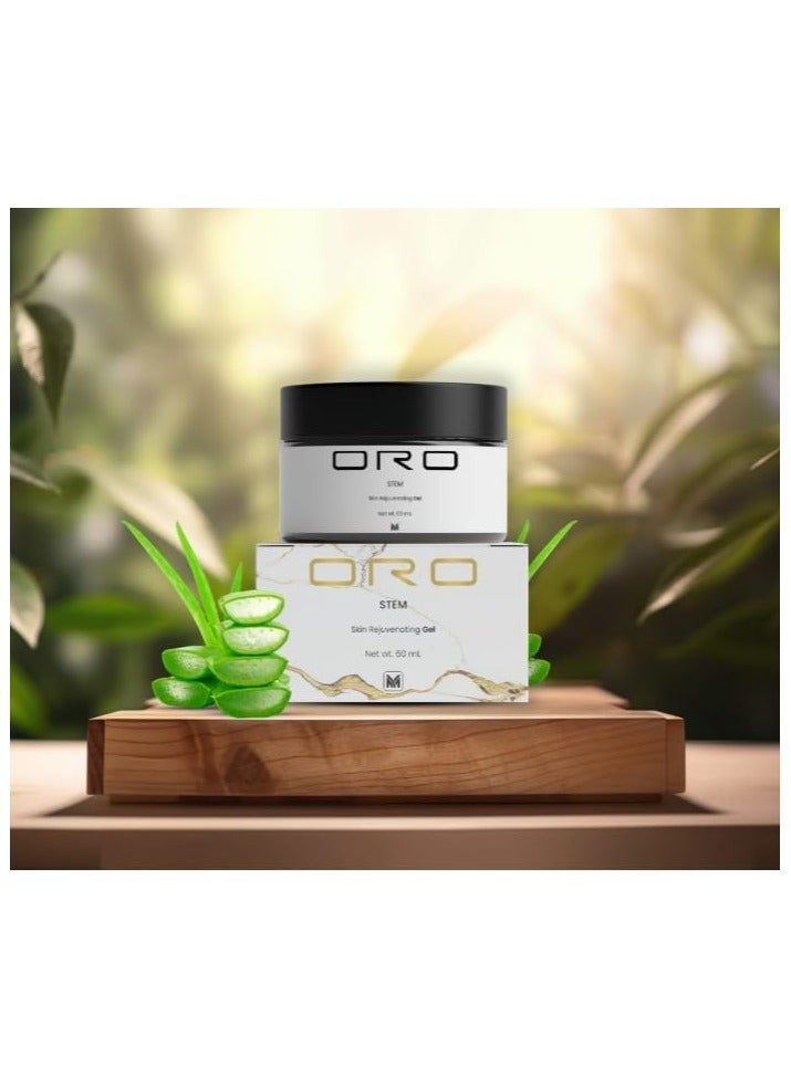 ORO STEM ORO STEM SKIN REJUVENATING TREATMENT GEL from USA infused with Nano Silver, Aloe Gel, Charcoal Detox and Lavender Soothe is ultimate blend for Skin Rejuvenation, Hydration & Balance  - Image 1